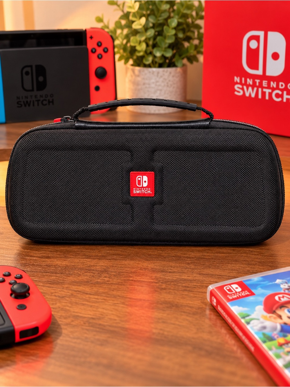 Nintendo Switch Black Carrying Case Travel Protective Hard Shell Case